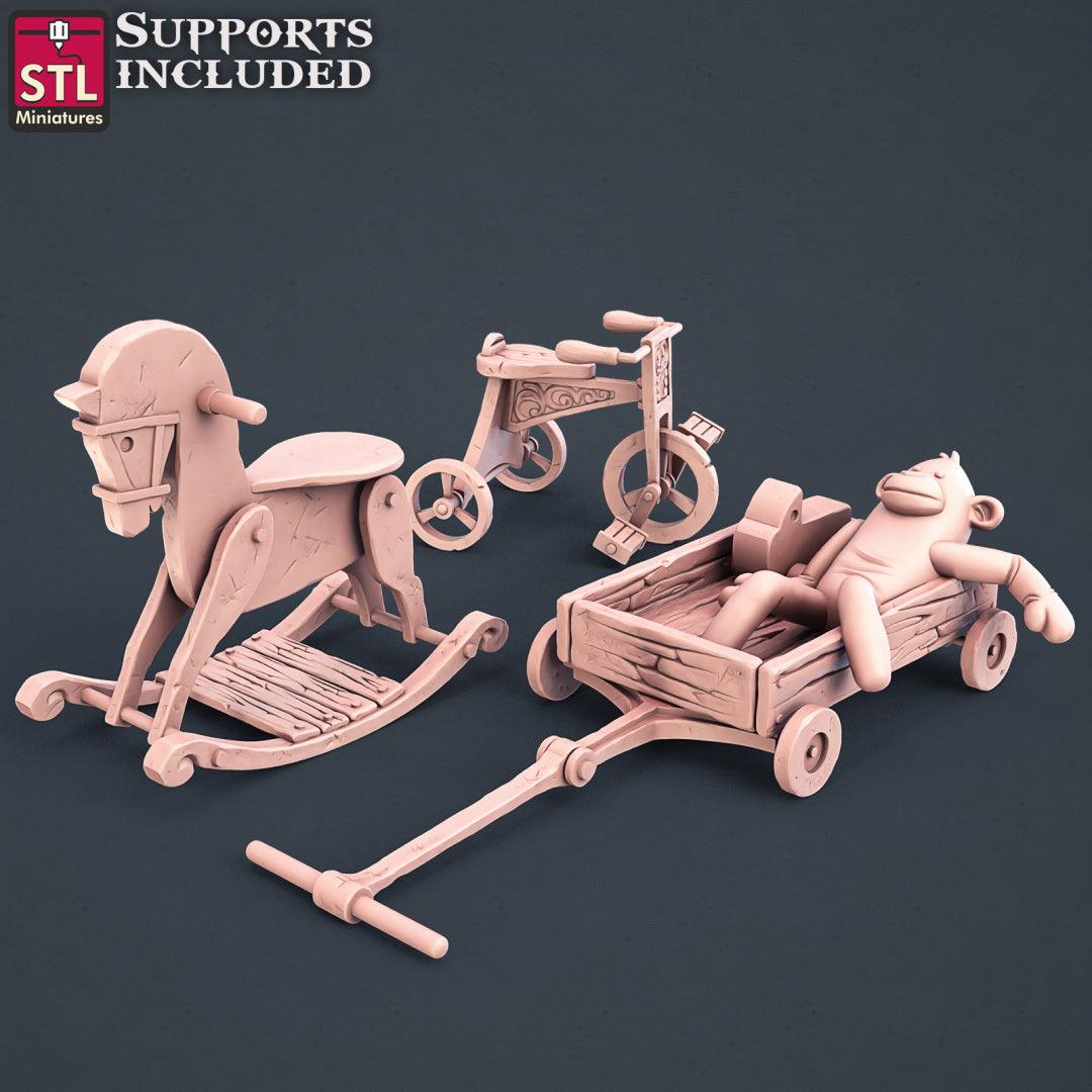 3D Printed STL Miniatures Townsfolks Vol 1 Set Fantasy NPC 2 | 28 - 32mm War Gaming D&D - 3D Printing Boss 