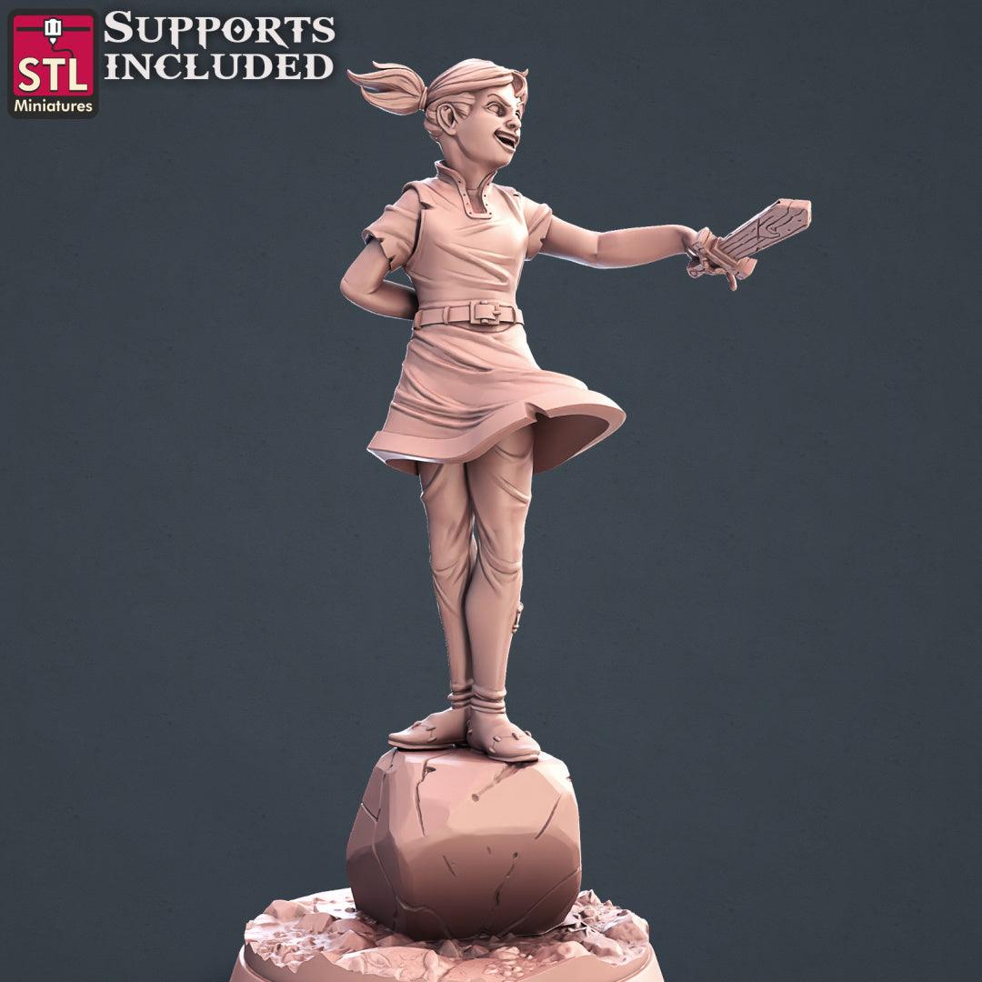 3D Printed STL Miniatures Townsfolks Vol 1 Set Fantasy NPC 2 | 28 - 32mm War Gaming D&D - 3D Printing Boss 