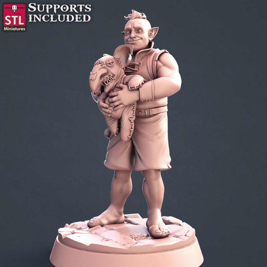 3D Printed STL Miniatures Townsfolks Vol 1 Set Fantasy NPC 2 | 28 - 32mm War Gaming D&D - 3D Printing Boss 