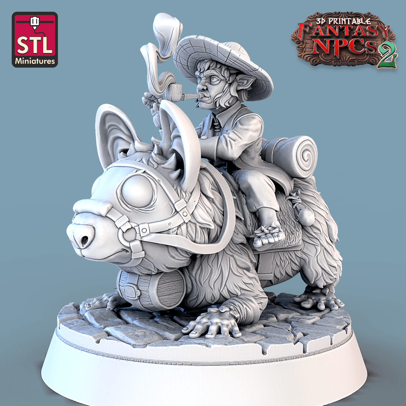 3D Printed STL Miniatures Townsfolks Vol 2 Set Fantasy NPC 2 | 28 - 32mm War Gaming D&D - 3D Printing Boss 