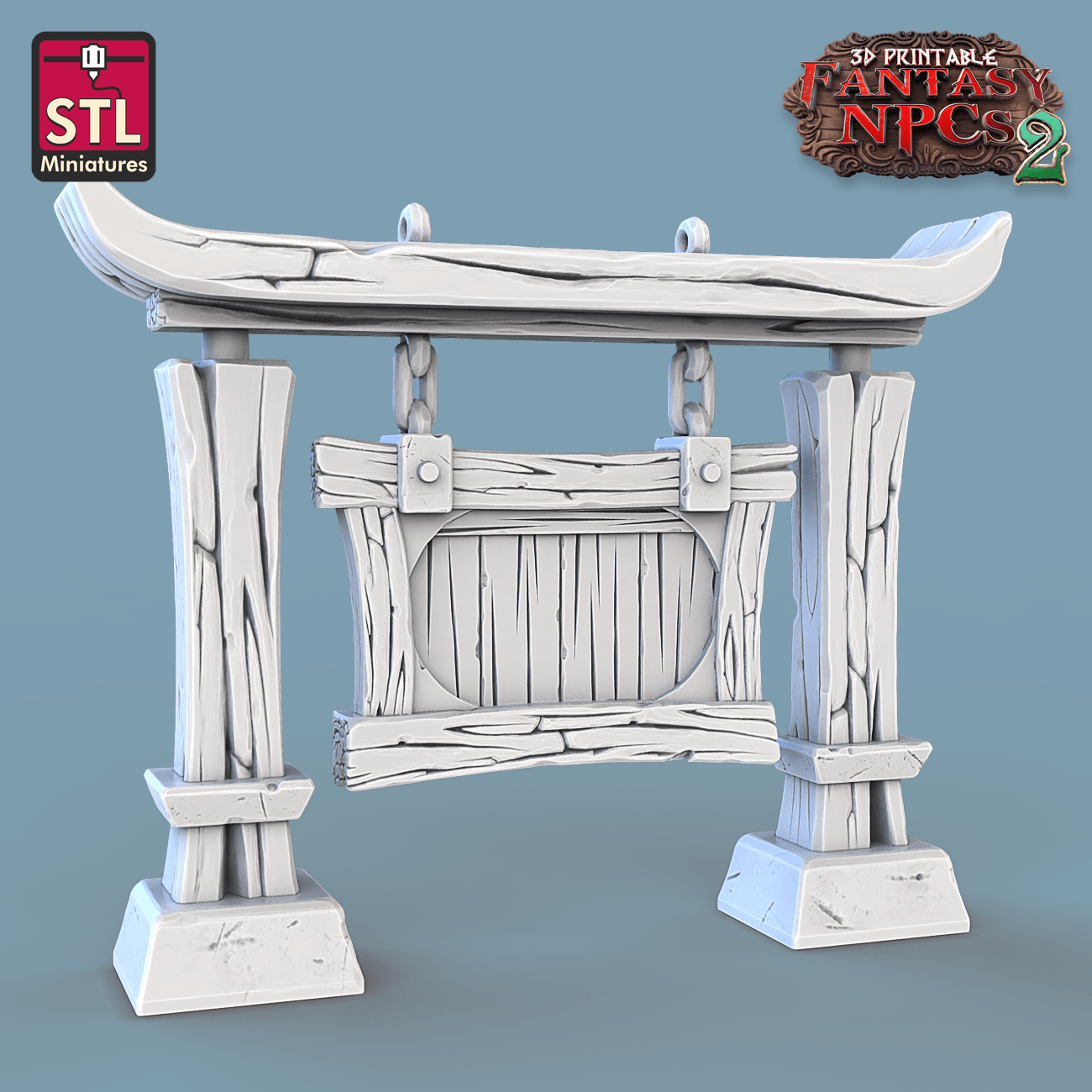 3D Printed STL Miniatures Townsfolks Vol 2 Set Fantasy NPC 2 | 28 - 32mm War Gaming D&D - 3D Printing Boss 