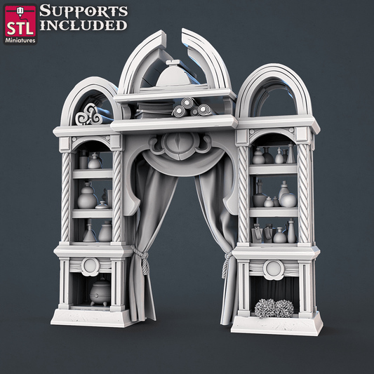 3D Printed STL Miniatures Toxic Vendor Set 28mm - 32mm War Gaming D&D - 3D Printing Boss 