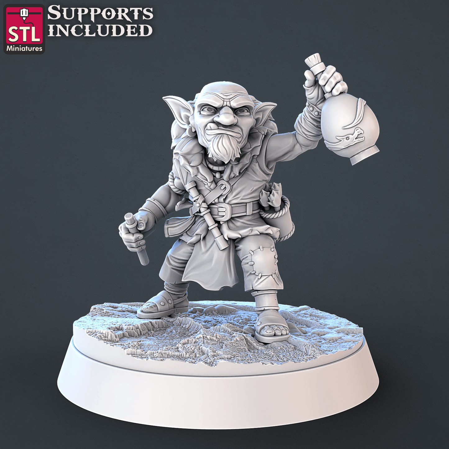 3D Printed STL Miniatures Toxic Vendor Set 28mm - 32mm War Gaming D&D - 3D Printing Boss 