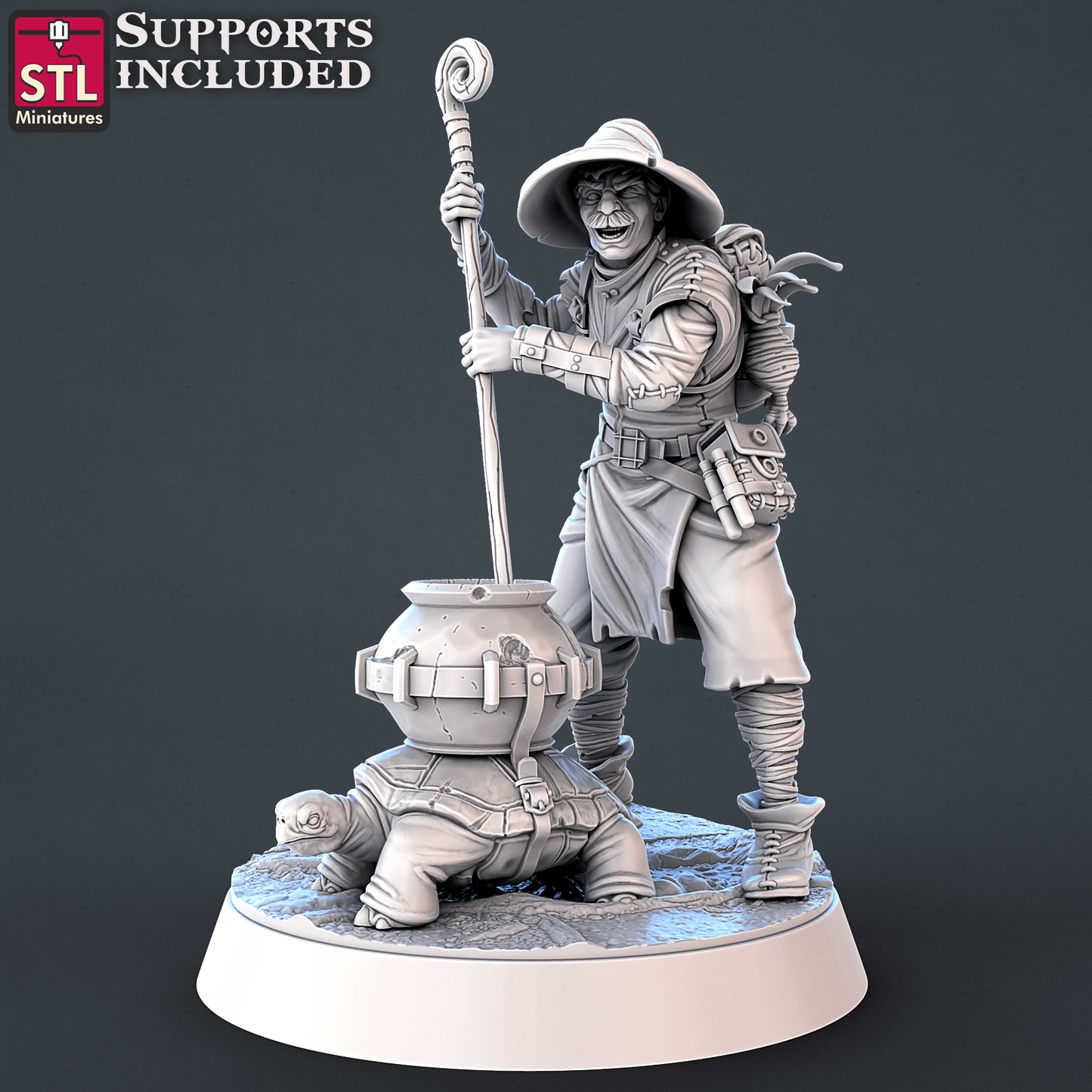 3D Printed STL Miniatures Toxic Vendor Set 28mm - 32mm War Gaming D&D - 3D Printing Boss 