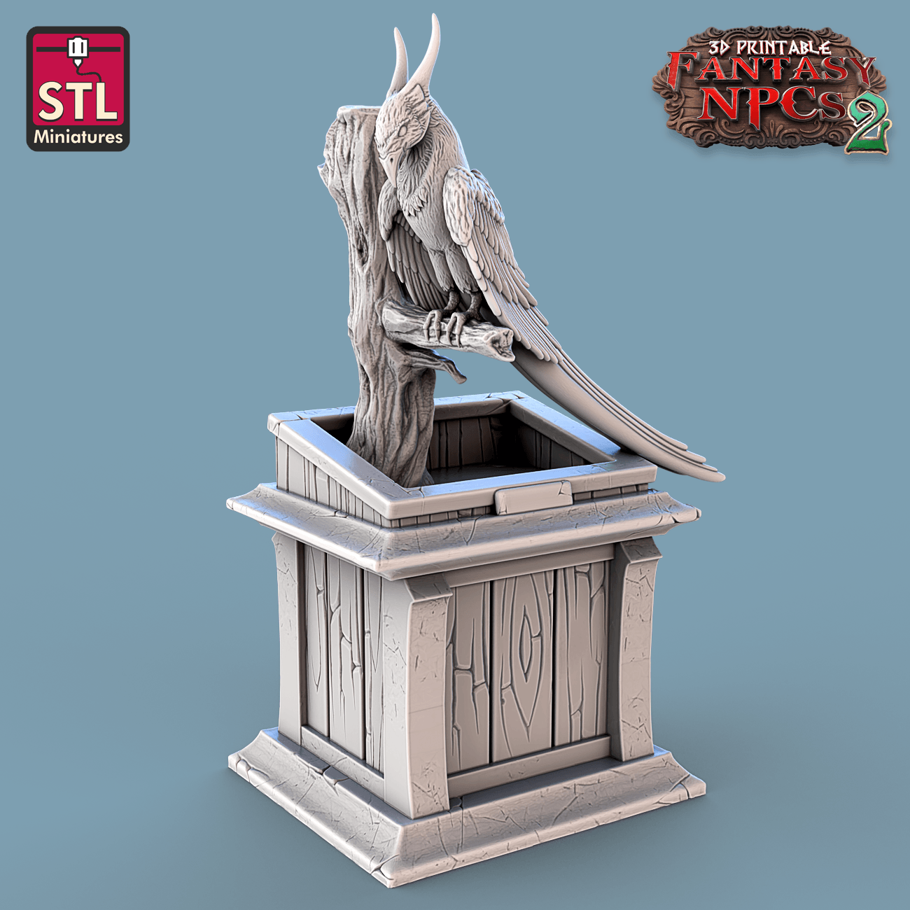 3D Printed STL Miniatures Trophy Hunter Set Fantasy NPC 2 | 28 - 32mm War Gaming D&D - 3D Printing Boss 