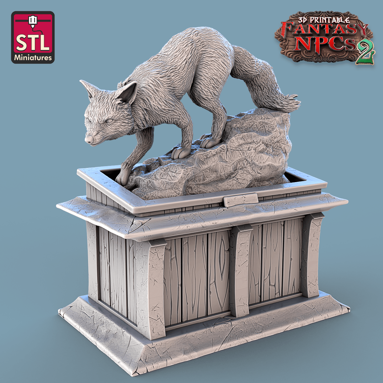 3D Printed STL Miniatures Trophy Hunter Set Fantasy NPC 2 | 28 - 32mm War Gaming D&D - 3D Printing Boss 