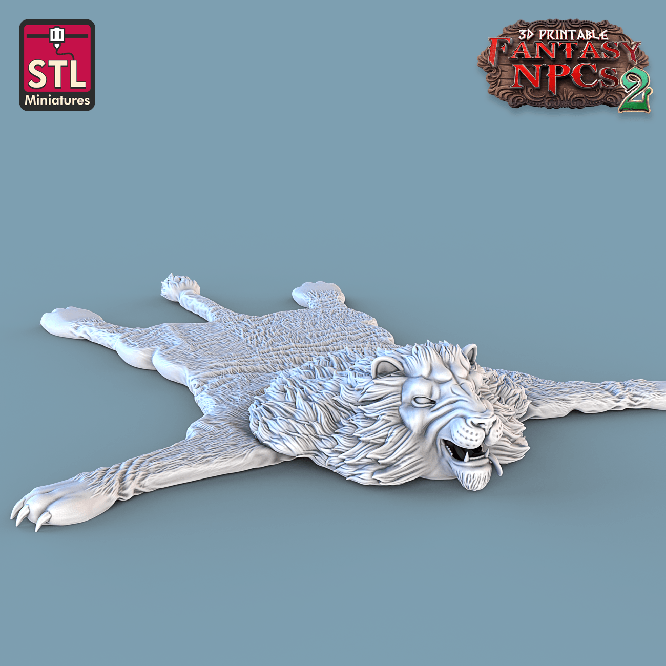 3D Printed STL Miniatures Trophy Hunter Set Fantasy NPC 2 | 28 - 32mm War Gaming D&D - 3D Printing Boss 