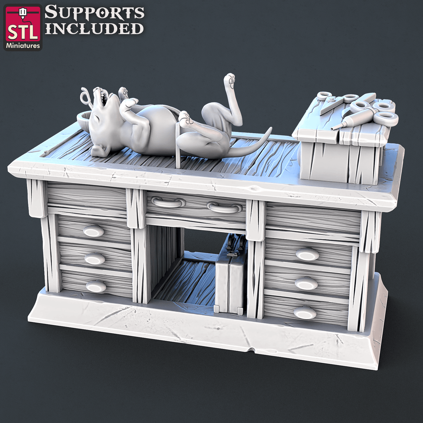 3D Printed STL Miniatures Veterinarian Set | 28 - 32mm War Gaming D&D - 3D Printing Boss 
