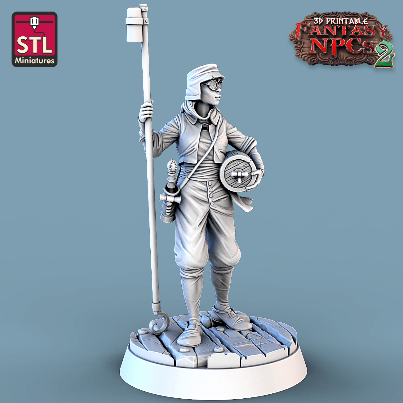 3D Printed STL Miniatures Winemakers Set Fantasy NPC 2 | 28 - 32mm War Gaming D&D - 3D Printing Boss 