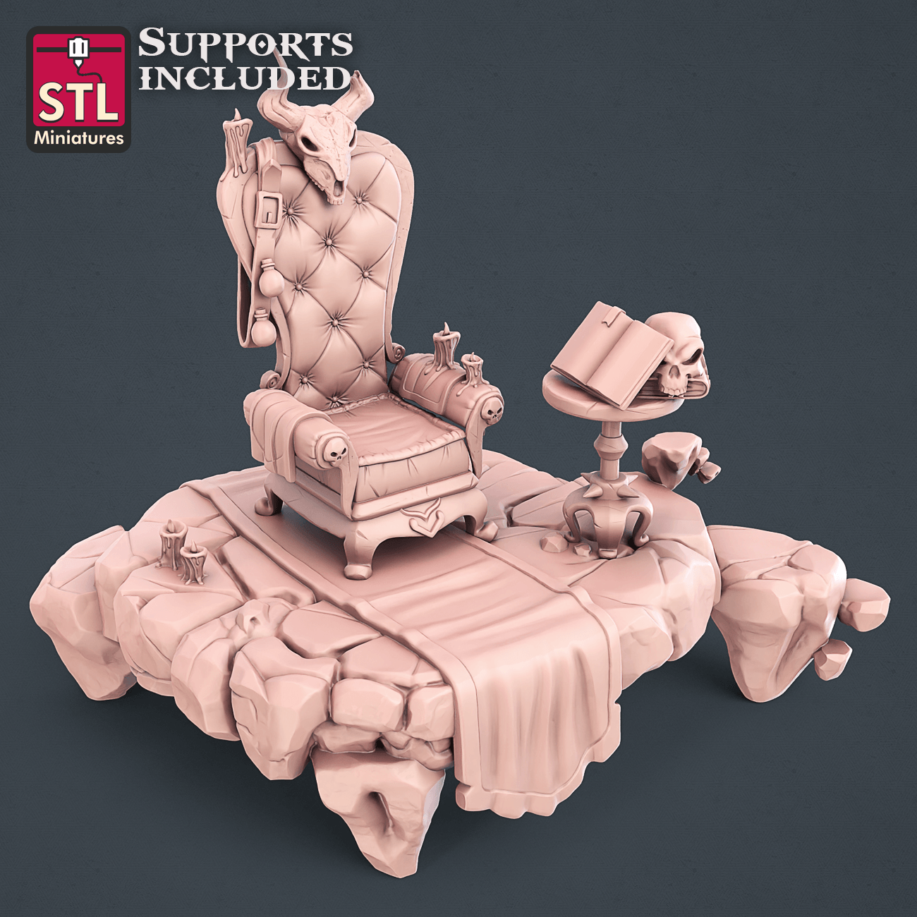 3D Printed STL Miniatures Witch Set 28mm - 32mm War Gaming D&D - 3D Printing Boss 