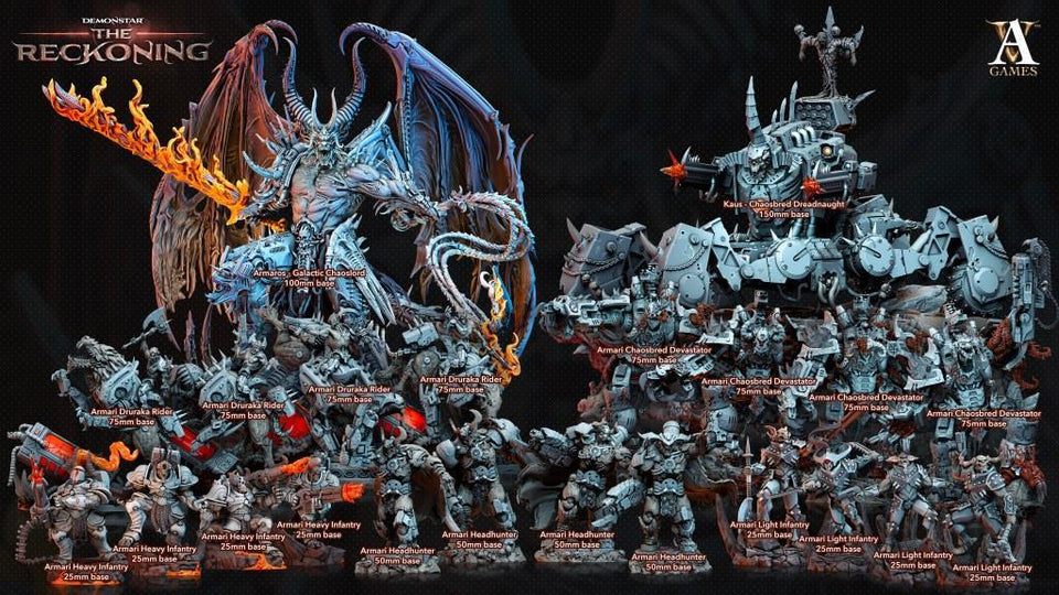 3D Printed Archvillain Games Armari Chaosbred Devastators Demonstar - The Reckoning 28 32mm D&D - Charming Terrain