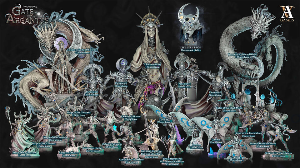 3D Printed Archvillain Games Mages of the Crescent Moondance - Gate to Argantos 28 32mm D&D - Charming Terrain