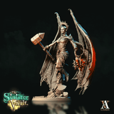 3D Printed Archvillain Games Zadkiel the Fallen The Sinister Vault 28 32mm D&D - Charming Terrain