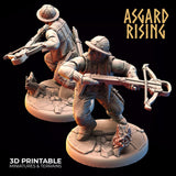 3D Printed Asgard Rising Bandit Deserters Crossbow Modular Warband 28mm - 32mm - Charming Terrain