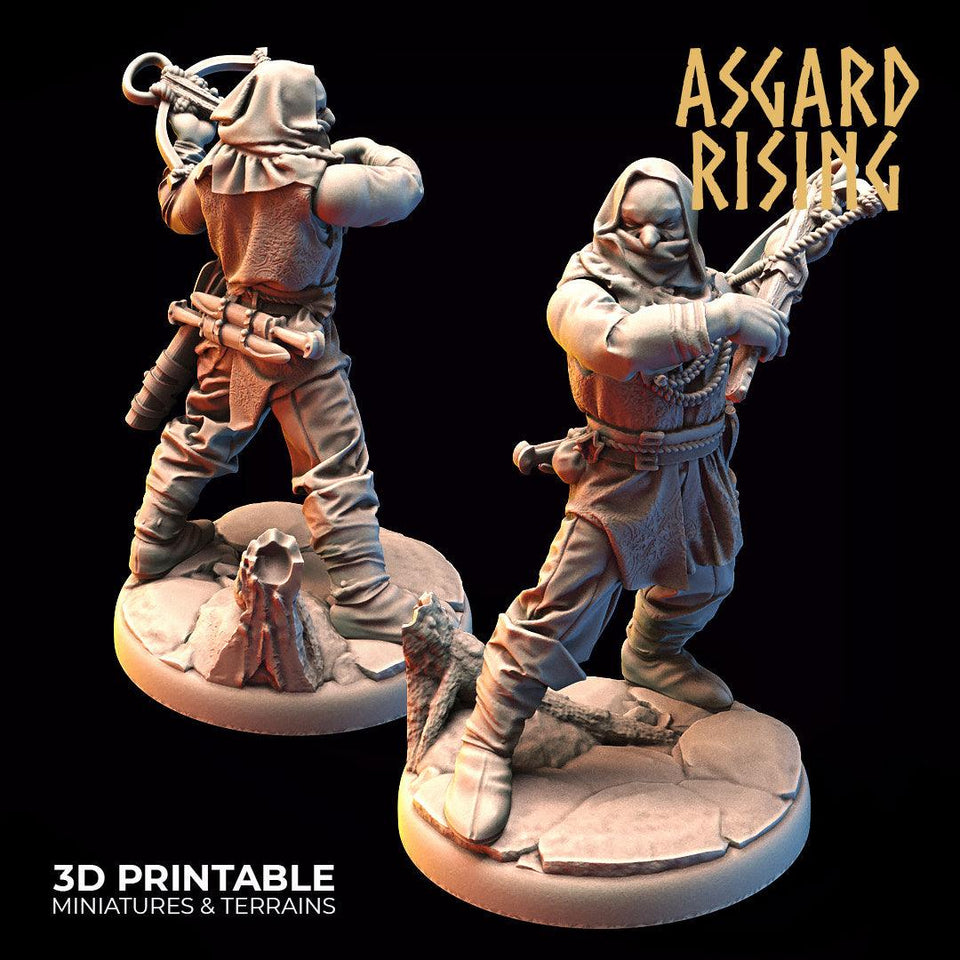 3D Printed Asgard Rising Bandit Deserters Crossbow Modular Warband 28mm - 32mm - Charming Terrain
