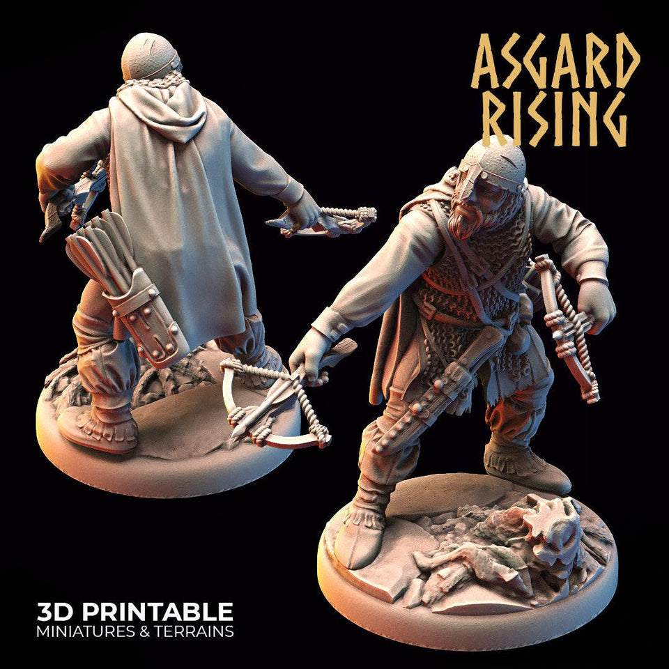 3D Printed Asgard Rising Bandit Deserters Slingers Modular Warband 28mm - 32mm - Charming Terrain