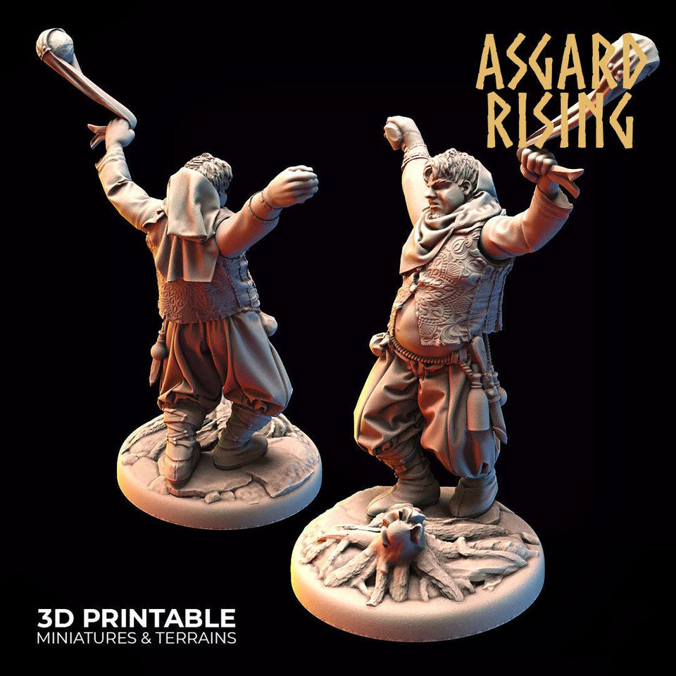 3D Printed Asgard Rising Bandit Deserters Slingers Modular Warband 28mm - 32mm - Charming Terrain