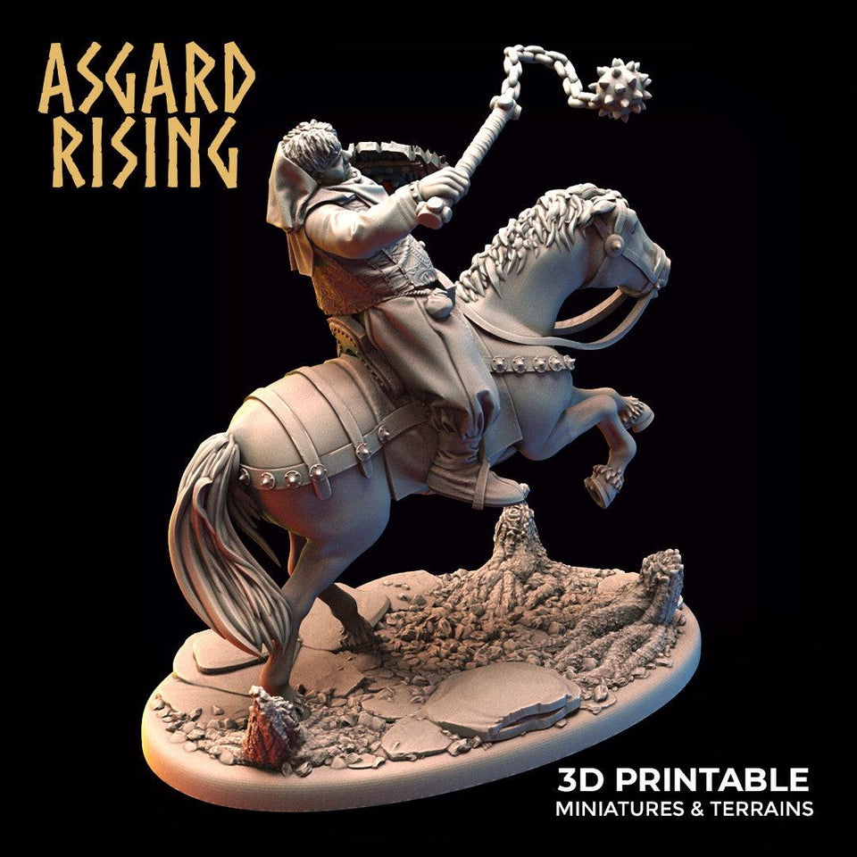 3D Printed Asgard Rising Bandit Riders Deserters Modular Warband 28mm - 32mm - Charming Terrain
