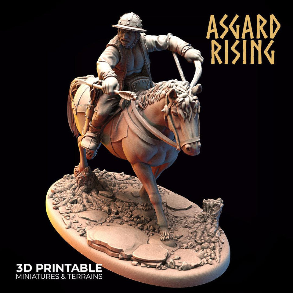 3D Printed Asgard Rising Bandit Riders Deserters Modular Warband 28mm - 32mm - Charming Terrain
