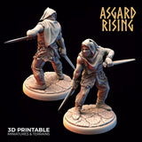 3D Printed Asgard Rising Bandit Rogues Modular Warband 28mm - 32mm Ragnarok D&D - Charming Terrain