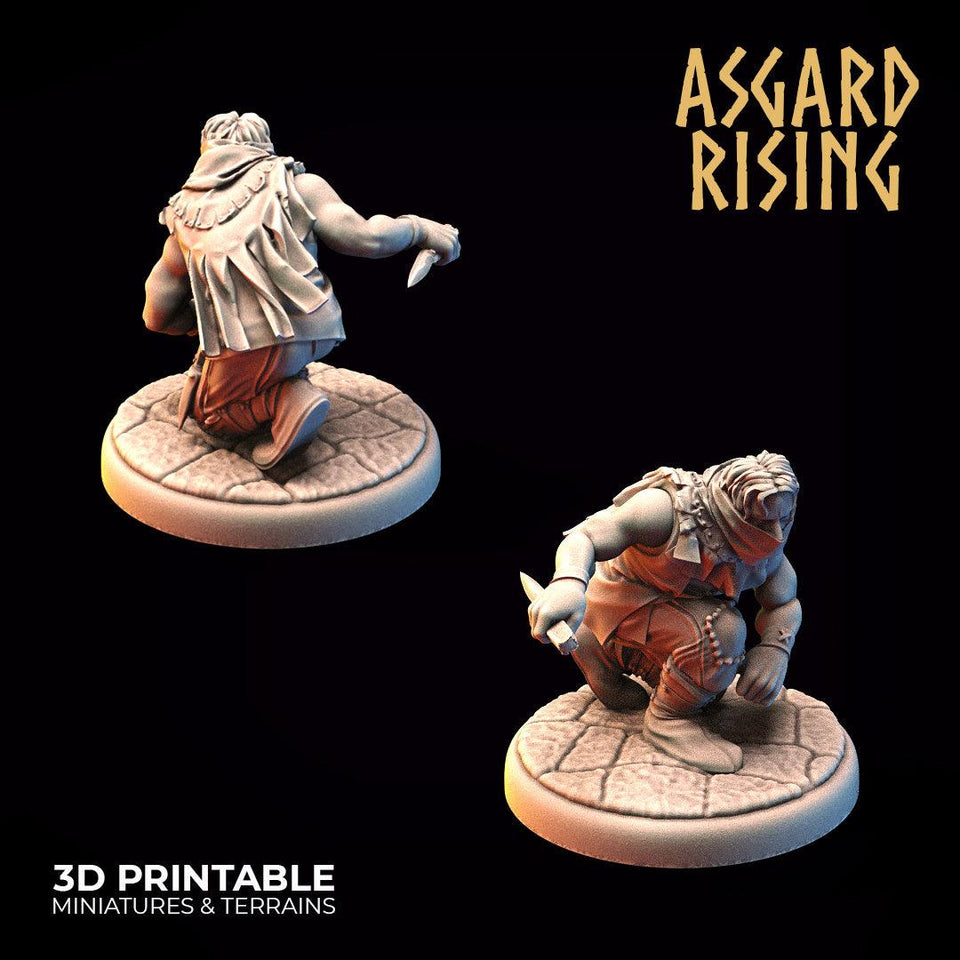 3D Printed Asgard Rising Bandit Rogues Modular Warband 28mm - 32mm Ragnarok D&D - Charming Terrain