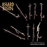 3D Printed Asgard Rising Draugr - Undead Additional Weapons 28mm - 32mm - Charming Terrain