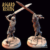 3D Printed Asgard Rising Draugr - Undead Skeleton Warriors Set 28mm - 32mm - Charming Terrain