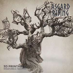 3D Printed Asgard Rising Dry Spider Forest Modular Set 32mm Ragnarok D&D - Charming Terrain
