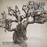 3D Printed Asgard Rising Dry Spider Forest Modular Set 32mm Ragnarok D&D - Charming Terrain