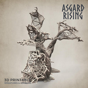 3D Printed Asgard Rising Dry Spider Forest Modular Set 32mm Ragnarok D&D - Charming Terrain