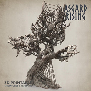 3D Printed Asgard Rising Dry Spider Forest Modular Set 32mm Ragnarok D&D - Charming Terrain