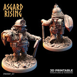3D Printed Asgard Rising Dwarf Dwarven Miners Set 2 28mm - 32mm - Charming Terrain