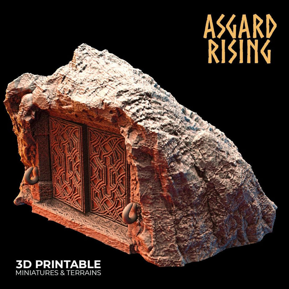 3D Printed Asgard Rising Dwarf Mountain Pass Fortress Entrance 28mm - 32mm - Charming Terrain