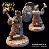 3D Printed Asgard Rising Dwarf Warrior Gambeson Modular Warband Set 28mm - 32mm - Charming Terrain