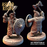 3D Printed Asgard Rising Dwarf Warrior Gambeson Modular Warband Set 28mm - 32mm - Charming Terrain