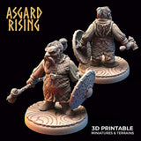 3D Printed Asgard Rising Dwarf Warrior Gambeson Modular Warband Set 28mm - 32mm - Charming Terrain