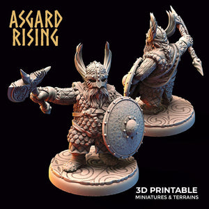 3D Printed Asgard Rising Dwarf Warrior Scale Armor Modular Warband Set 28mm - 32mm - Charming Terrain