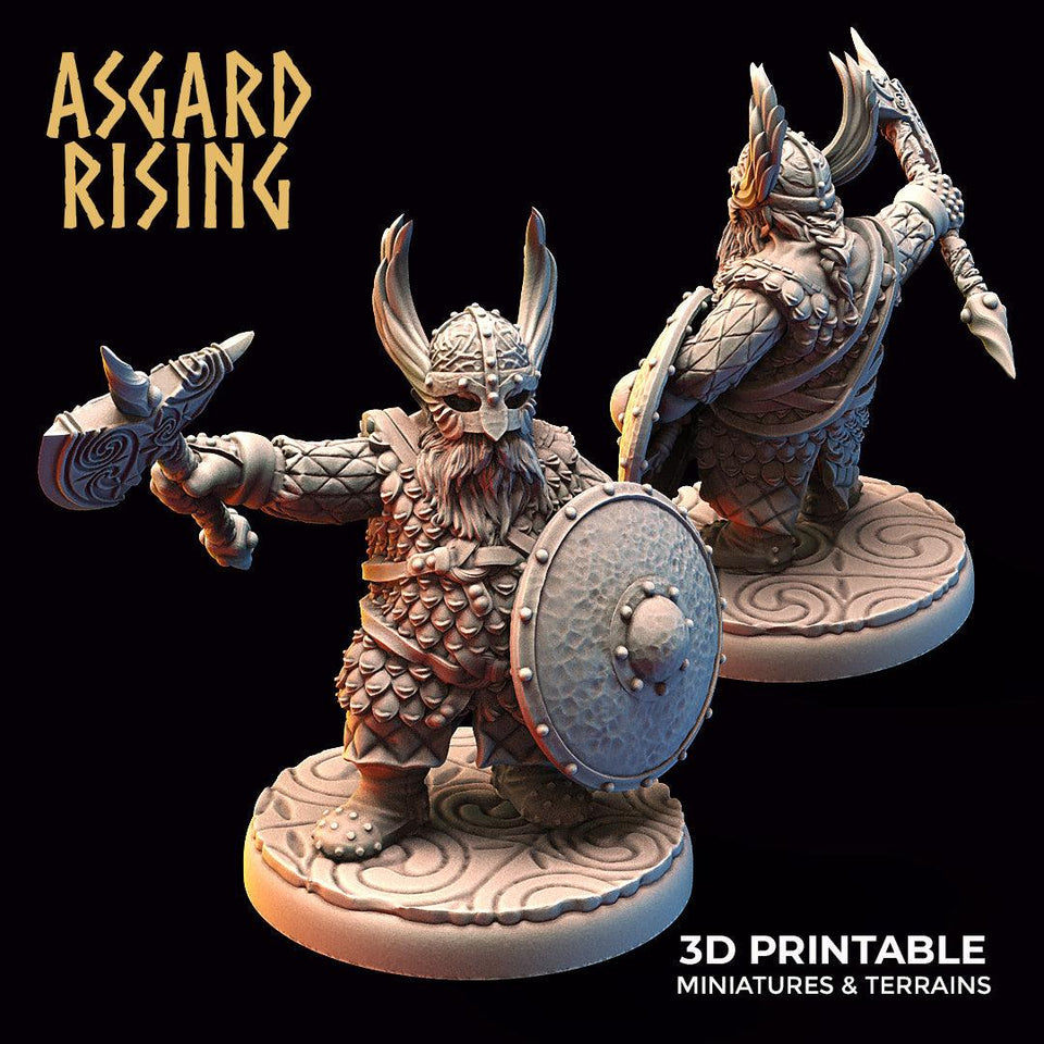 3D Printed Asgard Rising Dwarf Warrior Scale Armor Modular Warband Set 28mm - 32mm - Charming Terrain