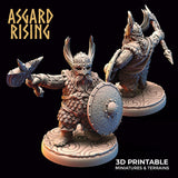 3D Printed Asgard Rising Dwarf Warrior Scale Armor Modular Warband Set 28mm - 32mm - Charming Terrain