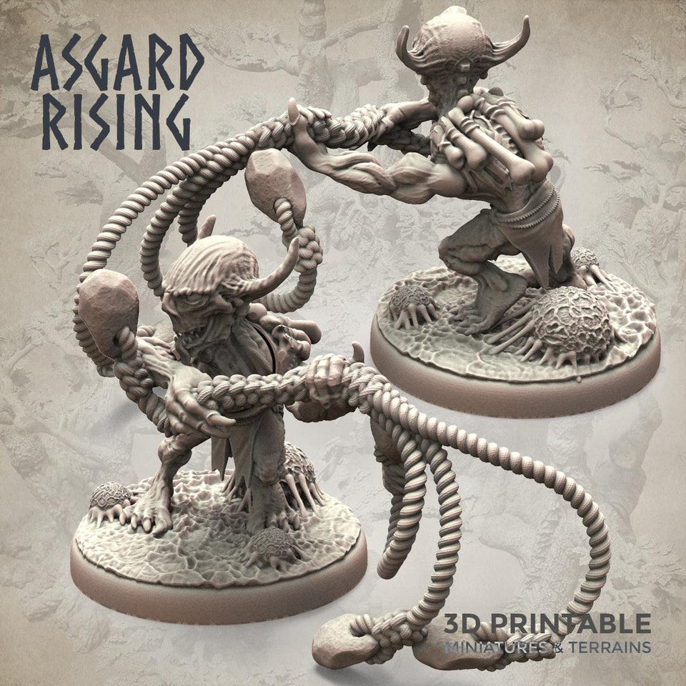 3D Printed Asgard Rising Forest Goblins Melee Set 28mm - 32mm Ragnarok D&D - Charming Terrain