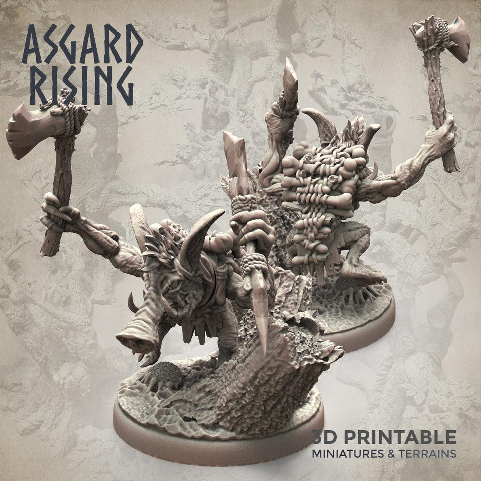 3D Printed Asgard Rising Forest Goblins Melee Set 28mm - 32mm Ragnarok D&D - Charming Terrain