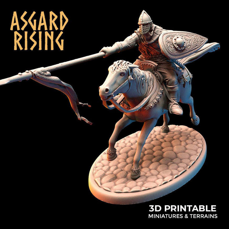 3D Printed Asgard Rising Medieval Calvary Set 28mm - 32mm Ragnarok D&D - Charming Terrain