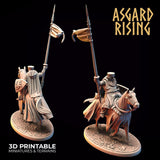 3D Printed Asgard Rising Medieval Heavy Calvary Set 28mm - 32mm Ragnarok D&D - Charming Terrain