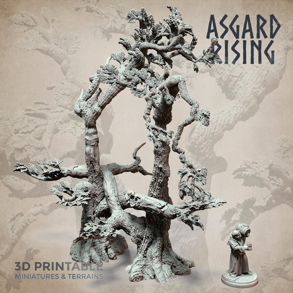 3D Printed Asgard Rising Oak Modular Forest Set 32mm Ragnarok D&D - Charming Terrain