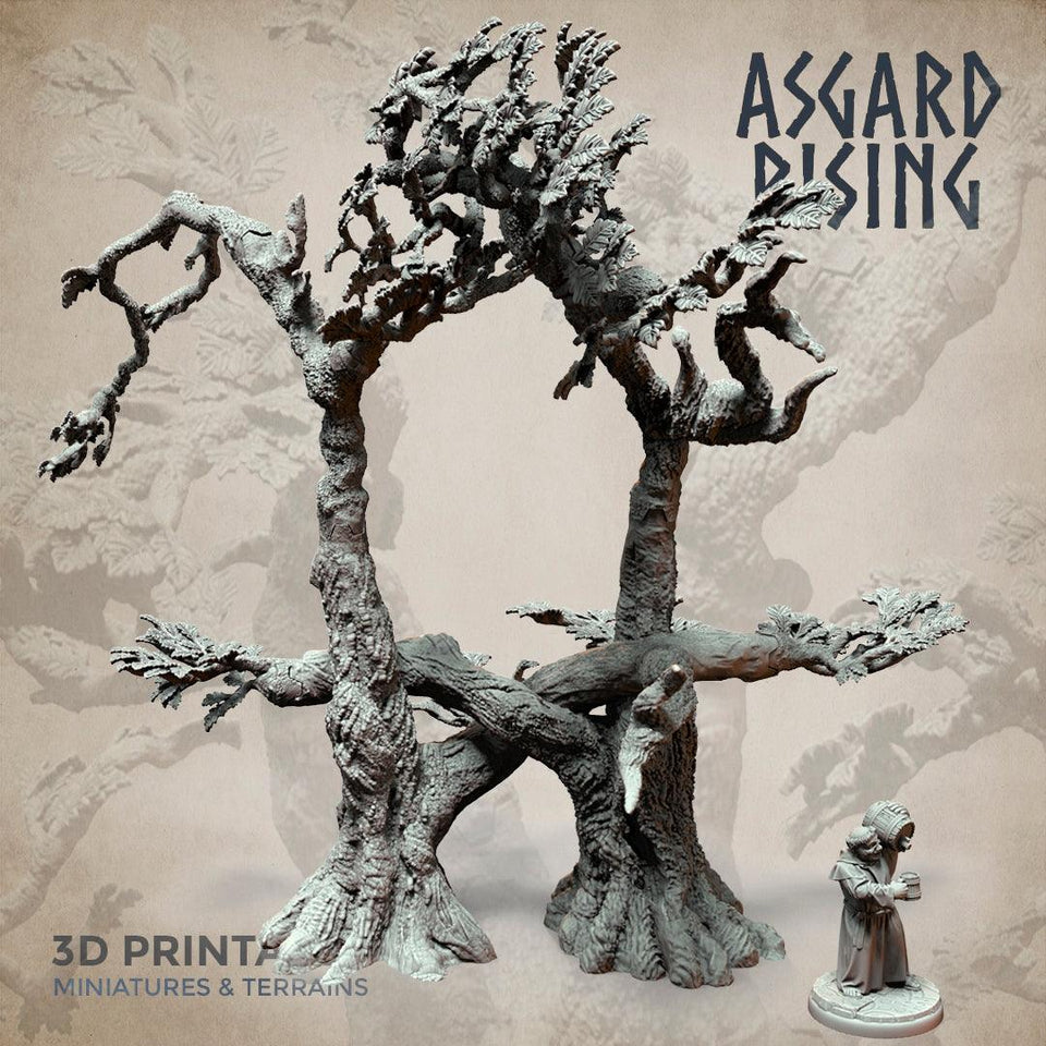 3D Printed Asgard Rising Oak Modular Forest Set 32mm Ragnarok D&D - Charming Terrain