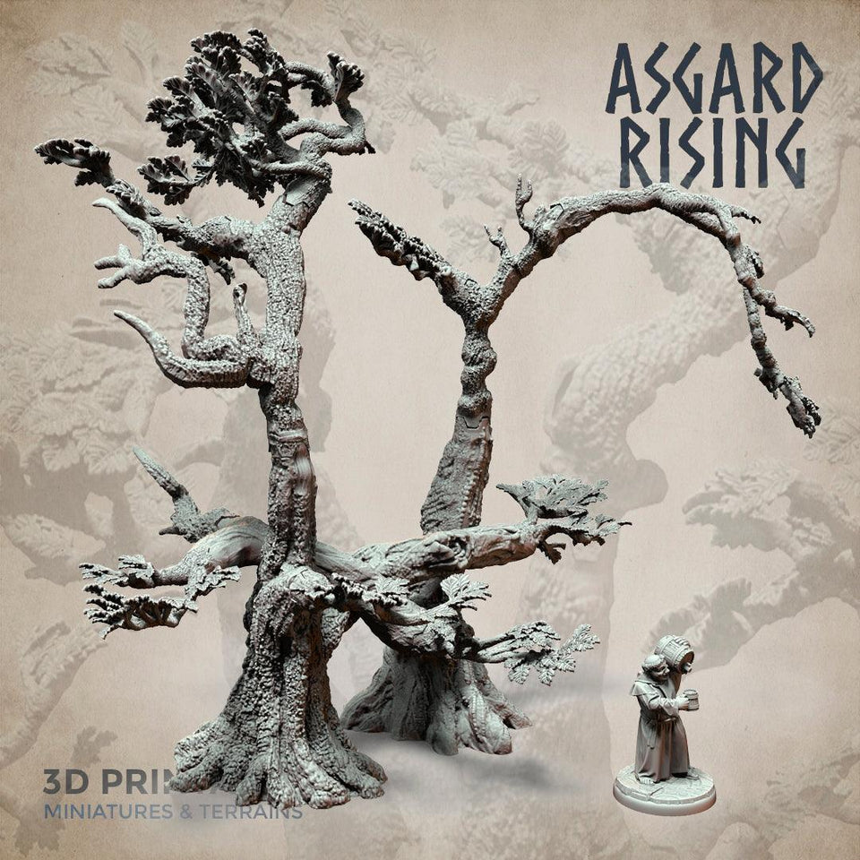 3D Printed Asgard Rising Oak Modular Forest Set 32mm Ragnarok D&D - Charming Terrain