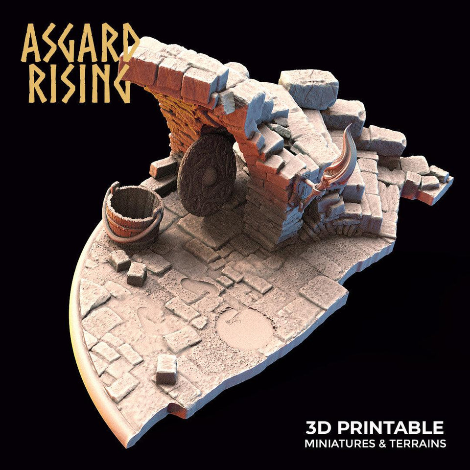 3D Printed Asgard Rising Riddle of Steel Diorama Blacksmith 28mm 32mm Ragnarok D&D - Charming Terrain