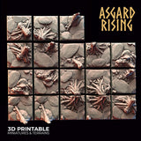 3D Printed Asgard Rising Road Trail Square Base Set 20 25 28 32 mm D&D - Charming Terrain