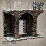 3D Printed Asgard Rising Stone Construction Ruins Modular Set 28mm - 32mm Ragnarok D&D - Charming Terrain