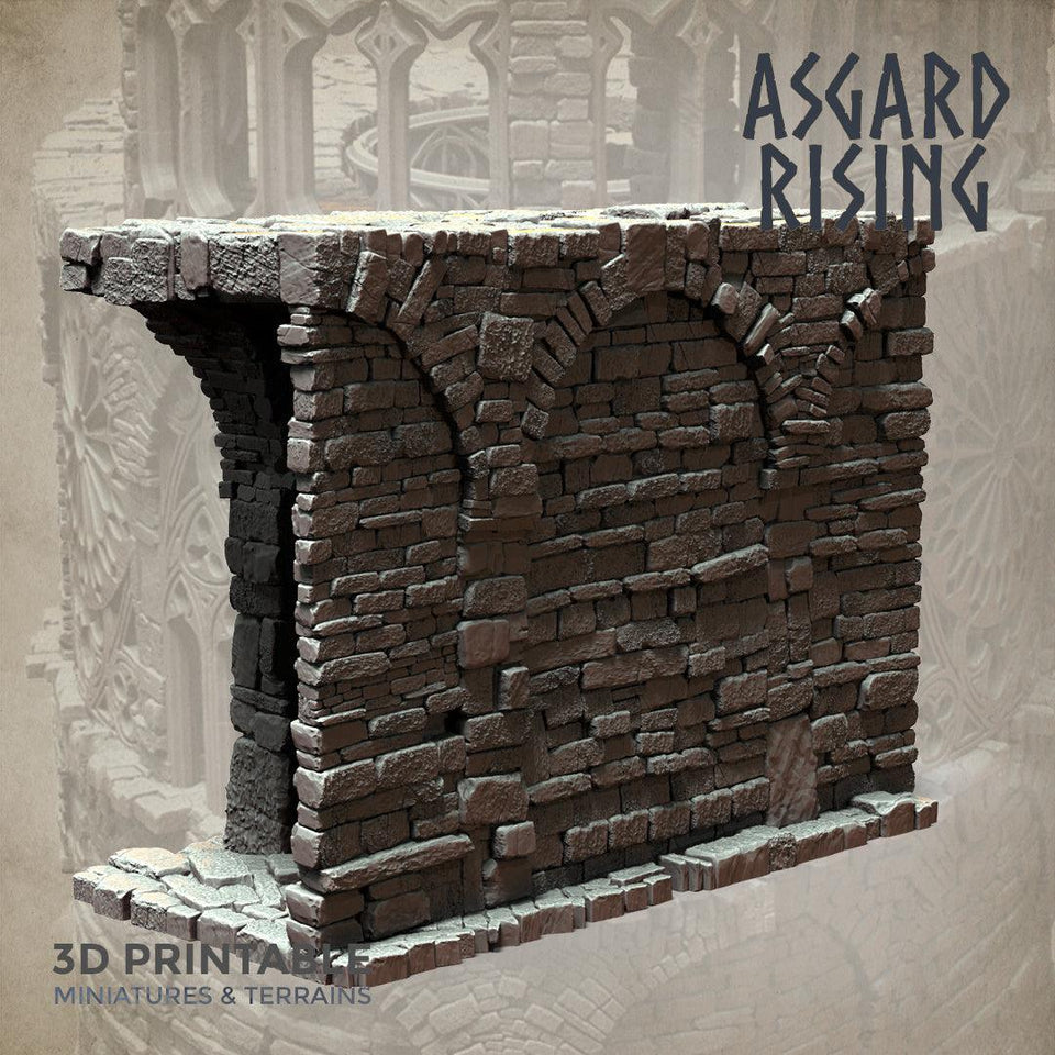 3D Printed Asgard Rising Stone Construction Ruins Modular Set 28mm - 32mm Ragnarok D&D - Charming Terrain